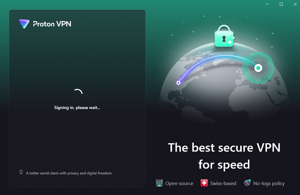 步驟 6 - 登入 Proton 帳號