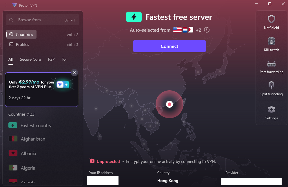 步驟 8 - 選擇最快的免費伺服器